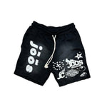 Load image into Gallery viewer, jōōs Acid Washed Shorts (black)
