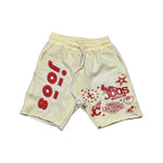 Load image into Gallery viewer, jōōs Acid Washed Shorts (cream)
