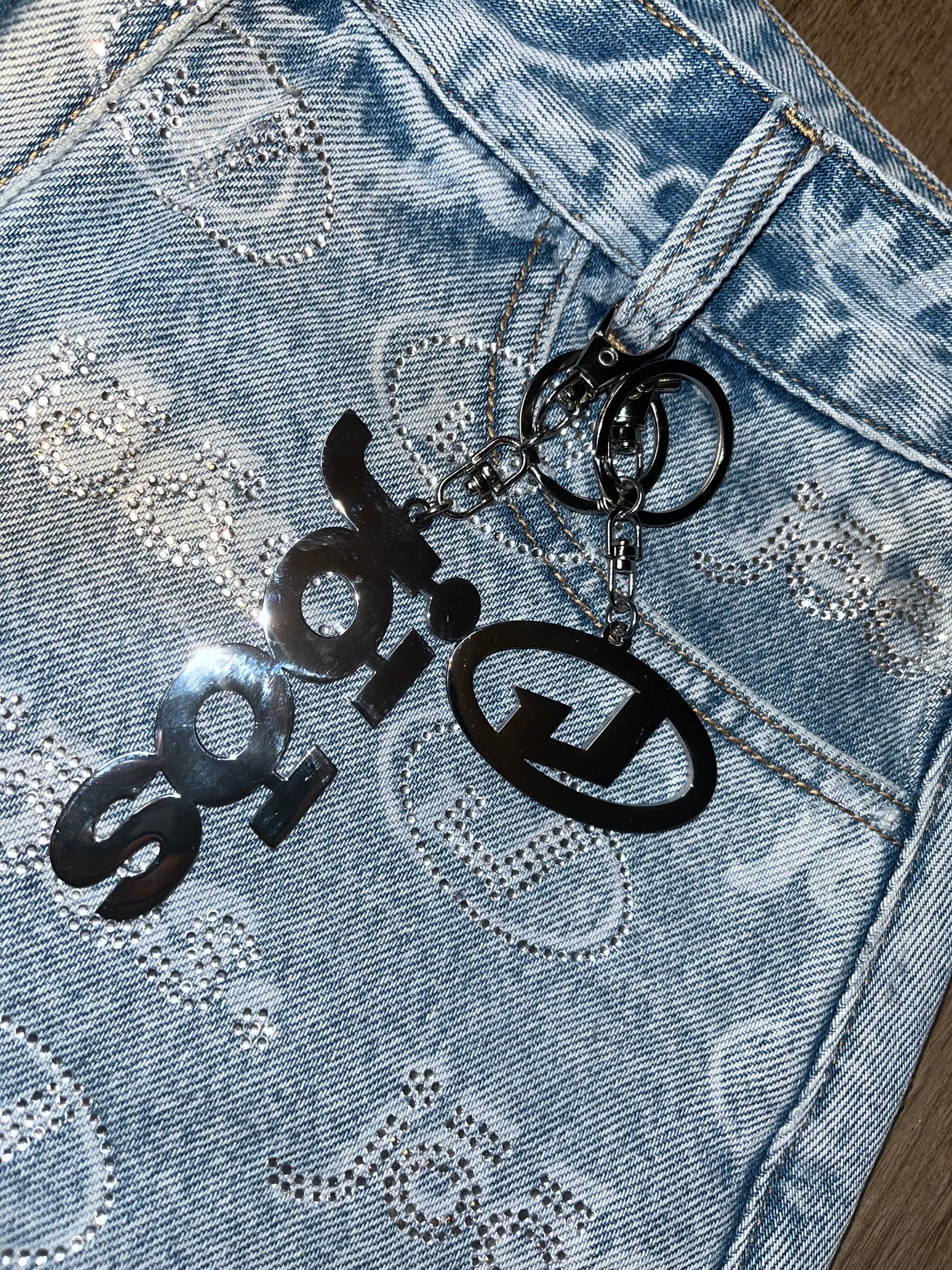 jōōs “iced out” denim skirt