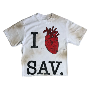 “i ❤️ Sav 2.0” tee (white)