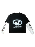 Load image into Gallery viewer, jōōs “iced out” double layer tee (black)
