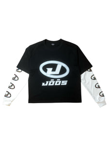 jōōs “iced out” double layer tee (black)