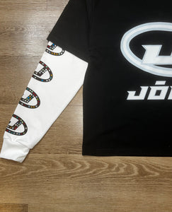 jōōs “iced out” double layer tee (black)