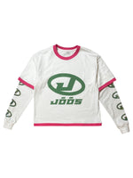 Load image into Gallery viewer, jōōs “iced out” double layer tee (white/pink)

