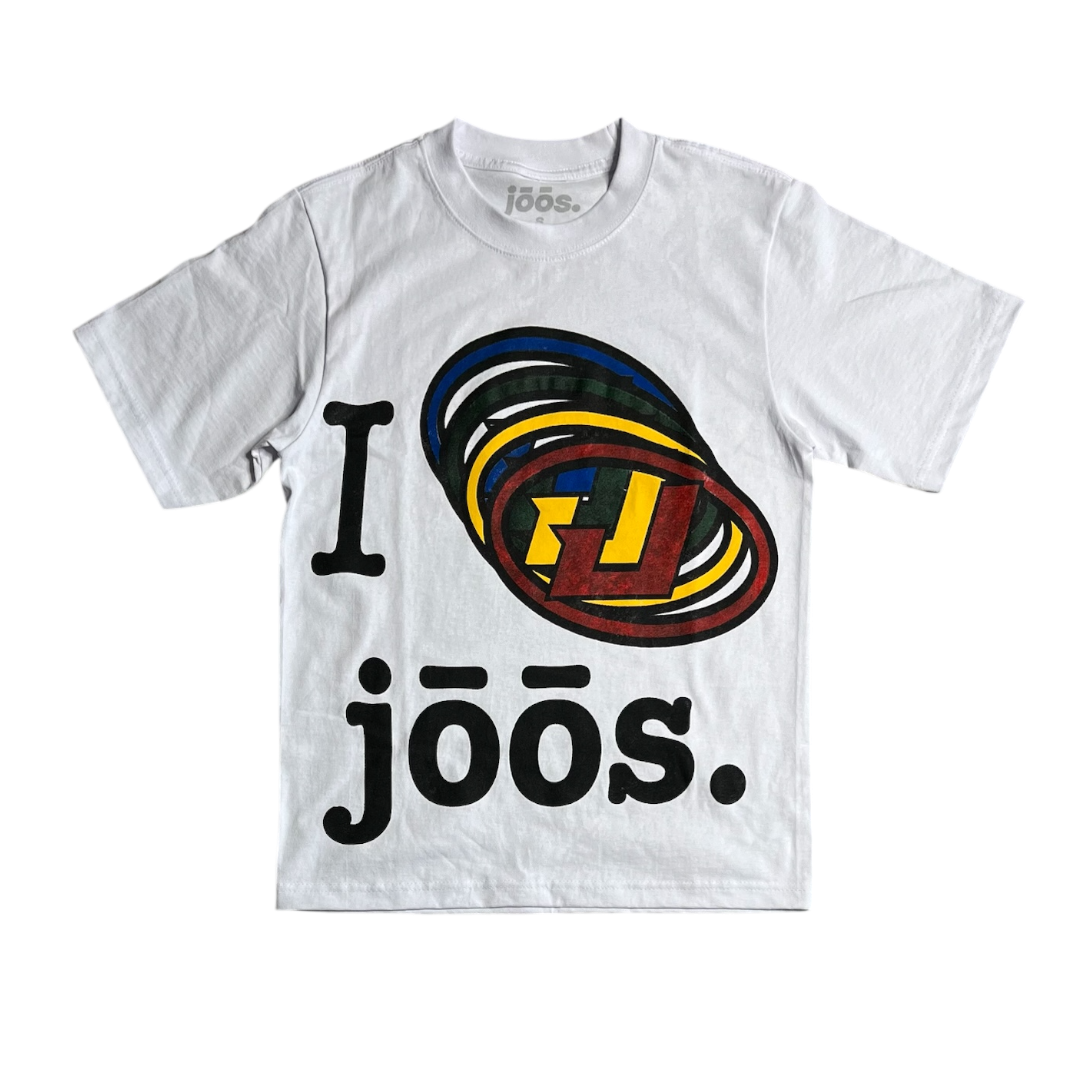 “i ❤️ jōōs” tee (white)