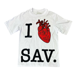 Load image into Gallery viewer, “i ❤️ Sav 2.0” tee (white)
