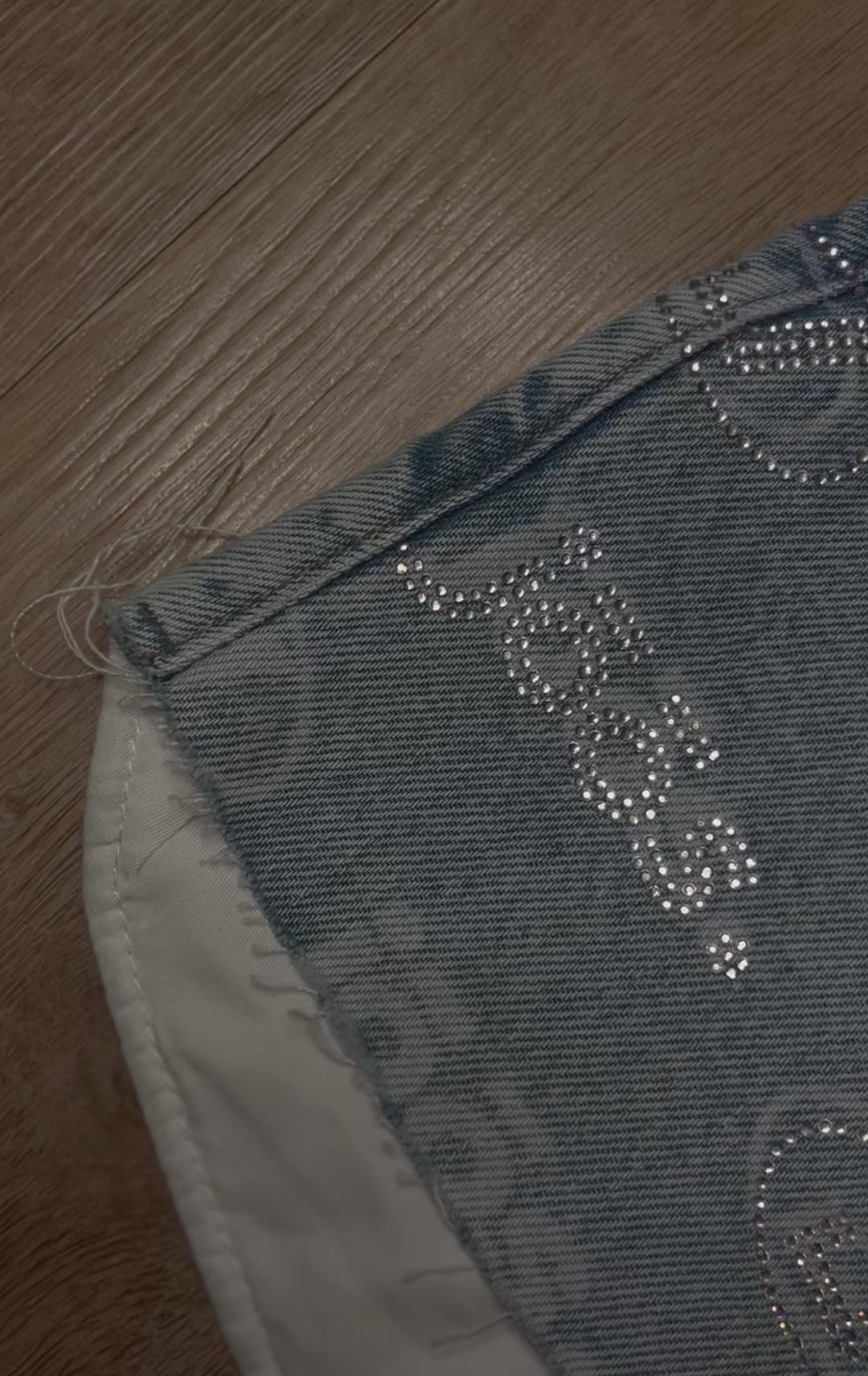 jōōs “iced out” denim skirt
