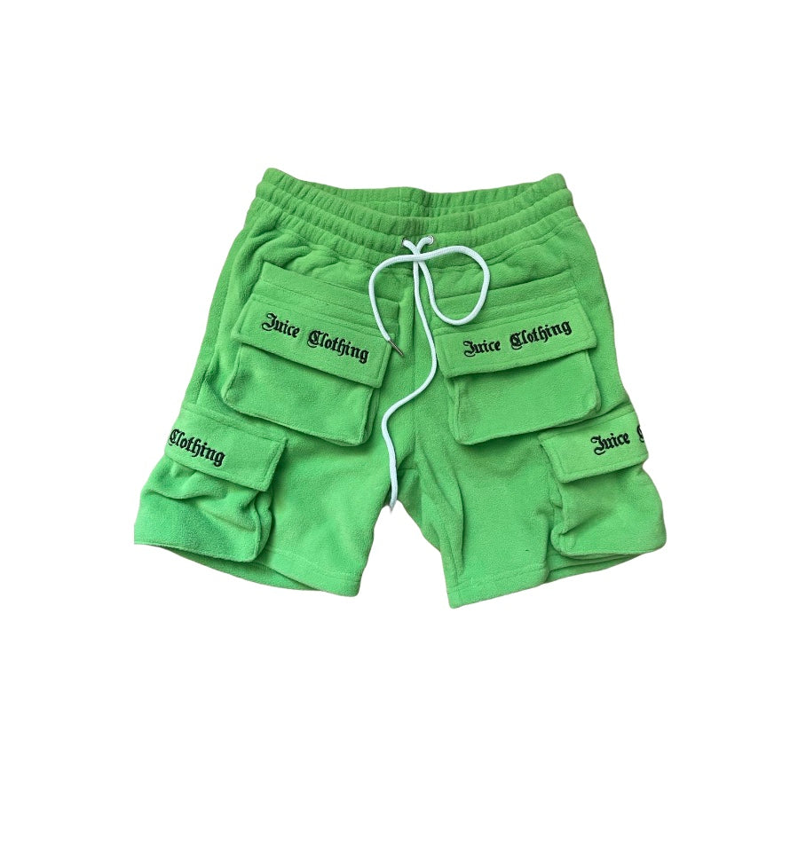 Juice Cargo Shorts (Neon Green)